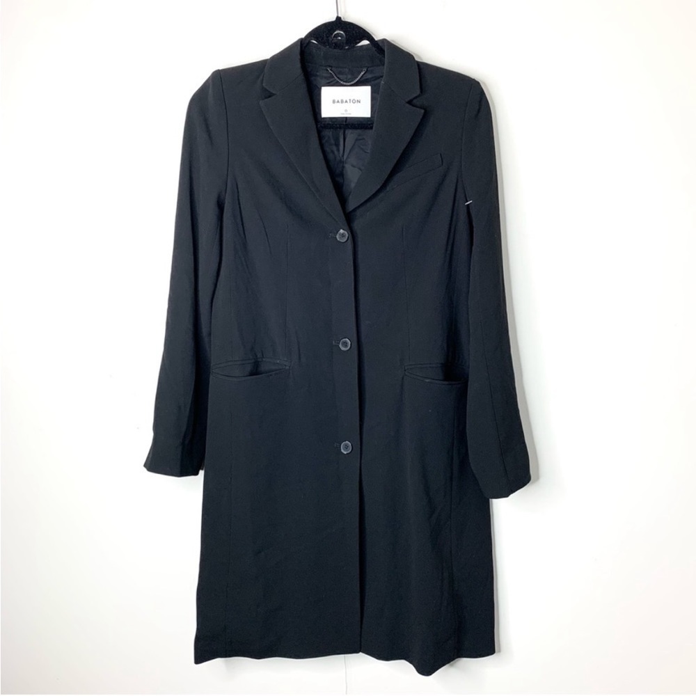 Aritzia Babaton Trent Long Blazer Jacket | Black | 0 - Picture 3 of 6